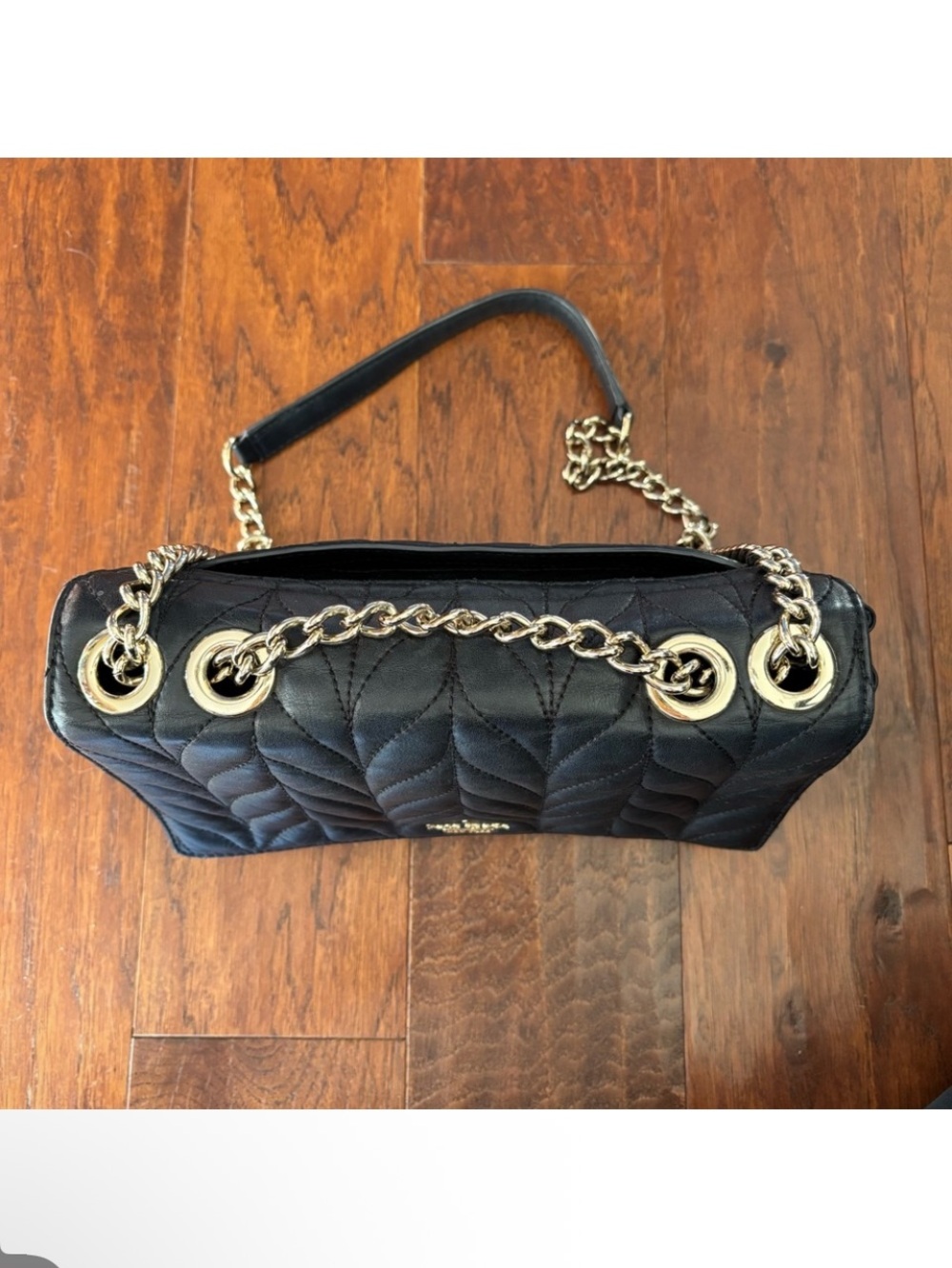 kate spade Briar Lane Quilted Emelyn Shoulder Bag in Black with Gold Chain EUC - Picture 12 of 13